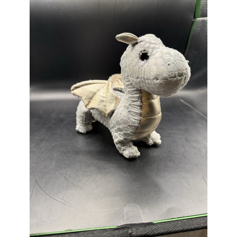 Douglas Hydra Silver Baby Dragon Plush Stuffed Animal 12" Toy